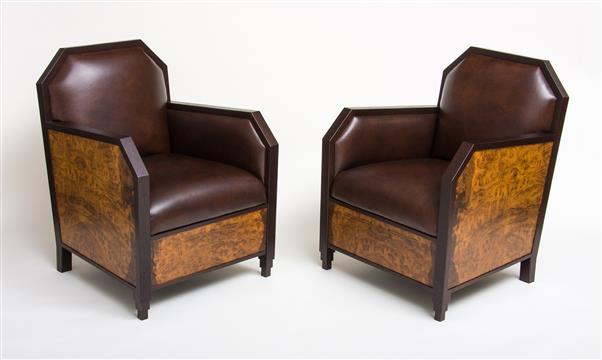 Art Deco club chairs by Craig Thibodeau