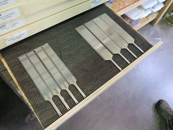 Chisel blades awaiting handles.
