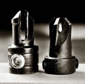 The area between the cutters carries the waste from the countersink.