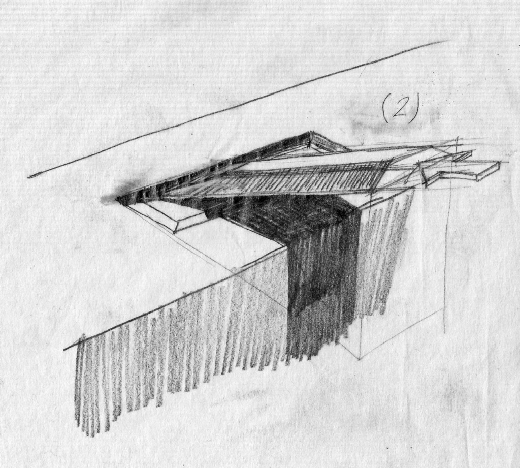 Then hold the chisel bevel up at an acute angle and pare towards the stabbed demarcation you created earlier . Work around the perimeter until a beveled ramp is formed.