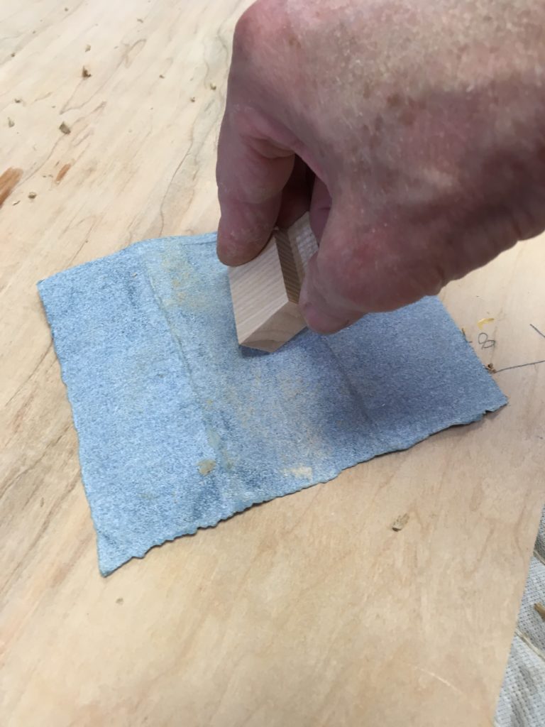 attaching a table top with traditional wooden buttons