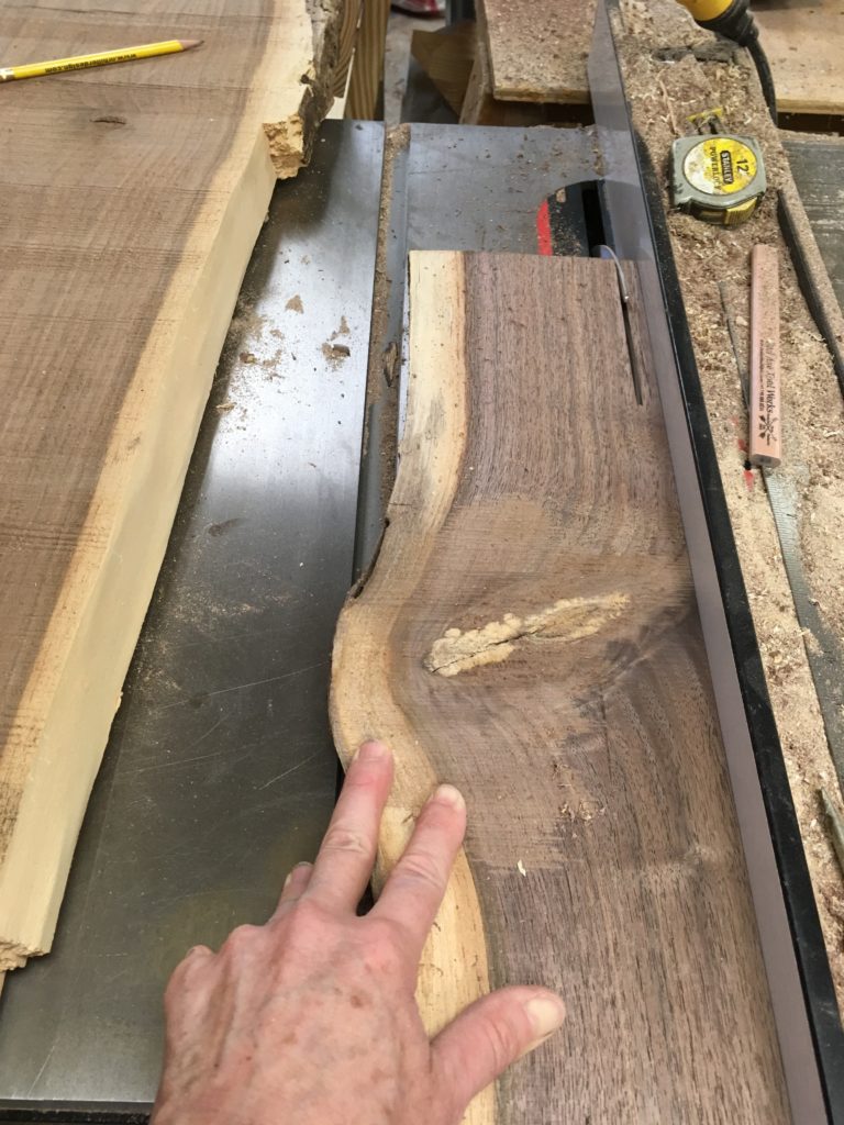 live edge keyboard tray