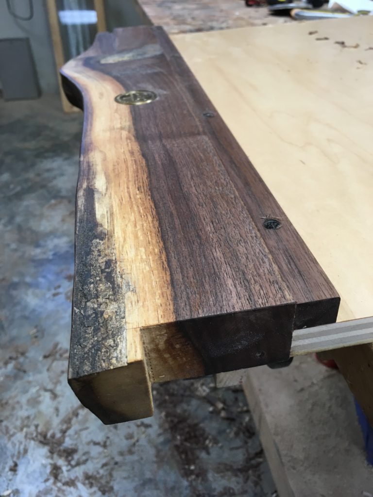 live edge keyboard tray