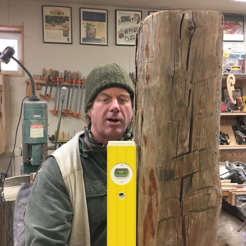 working with rough salvaged lumber