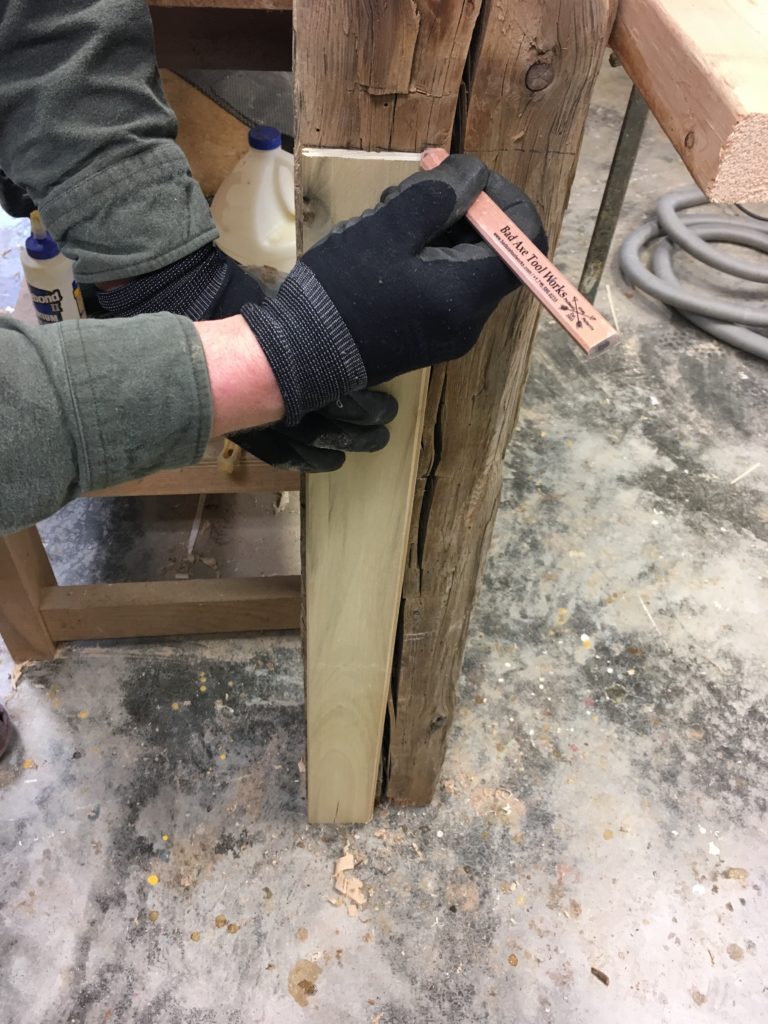 working with rough salvaged lumber