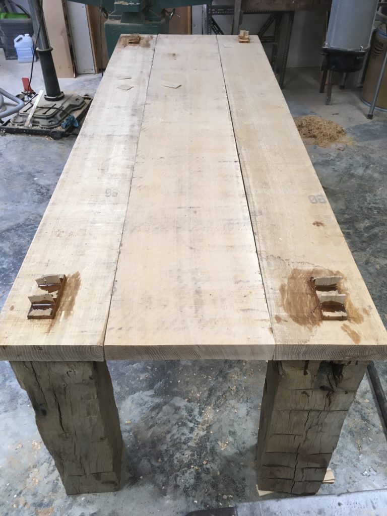 working with rough salvaged lumber