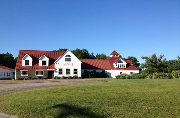 The Lie-Nielsen facility, in Warren, Maine (at 6:30 a.m. on Friday, July 11; the drive up from Portland didn't take as long as I thought it would).