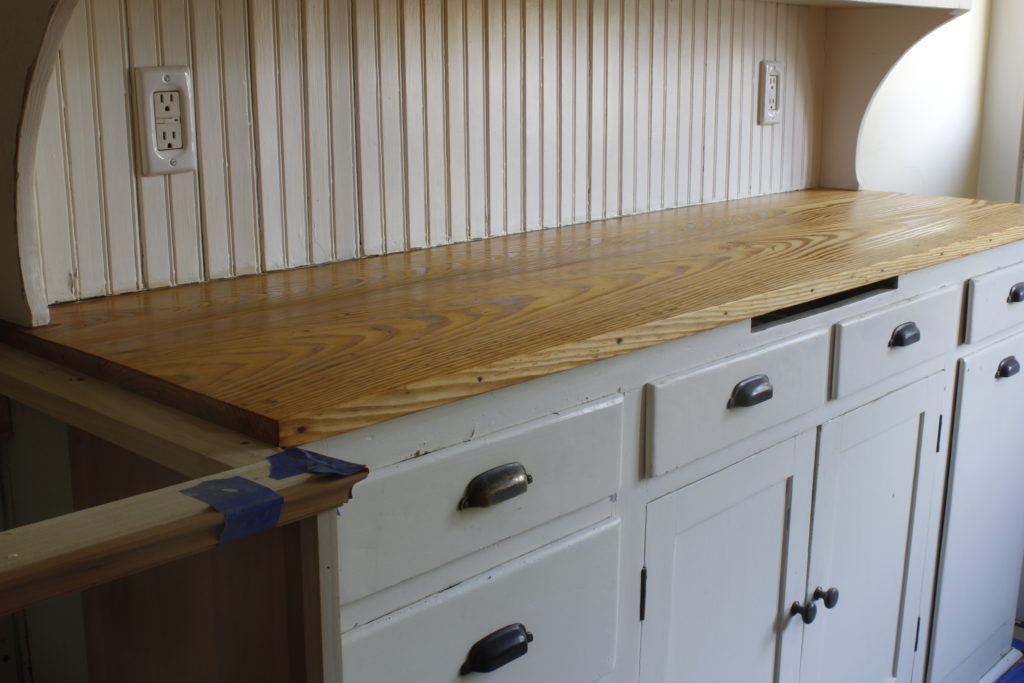 Refinishing a wooden counter