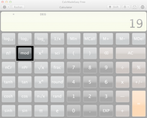 Your calculator probably has a Mod button