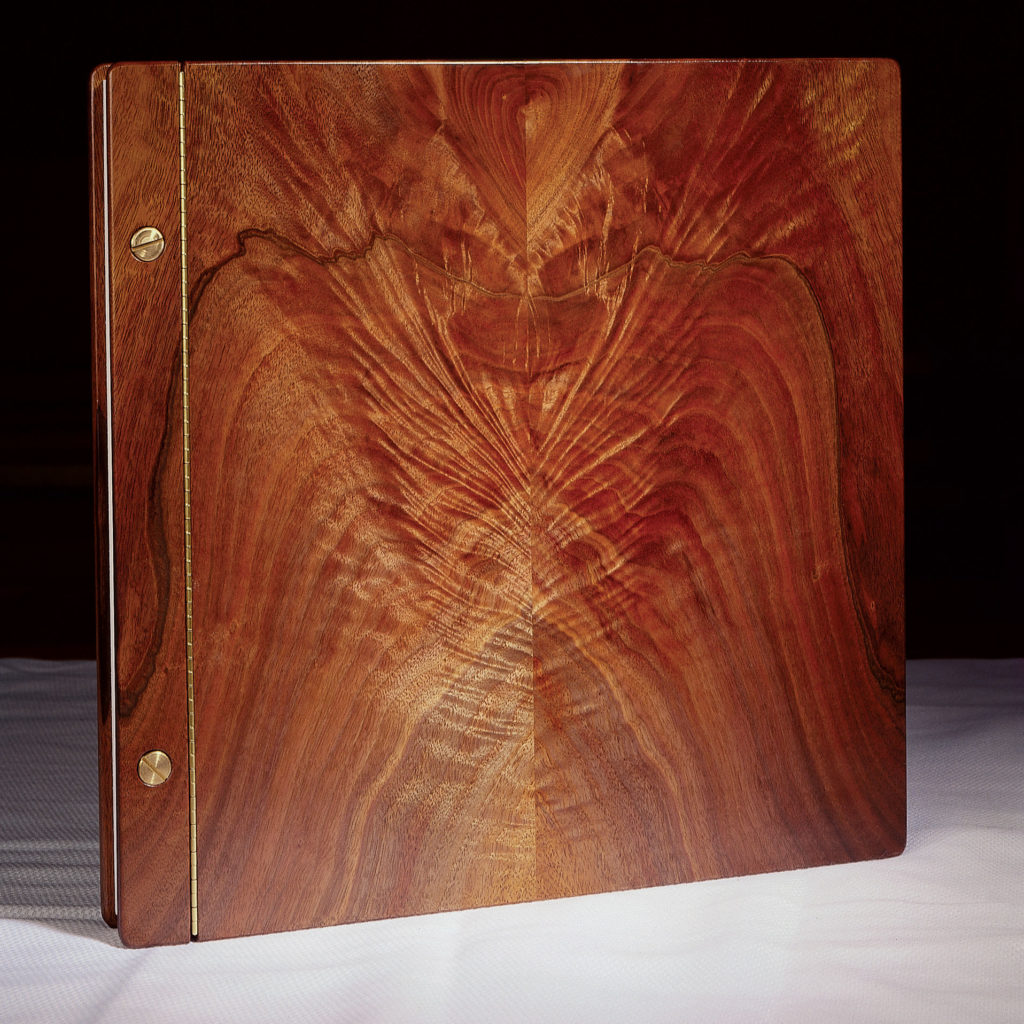 Hand Crafted Large Mahogany Photo Album - Scrapbook Handmade Wood
