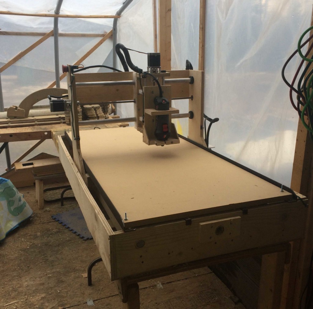 One student in Build a CNC Router made the moving-gantry version of the machine.