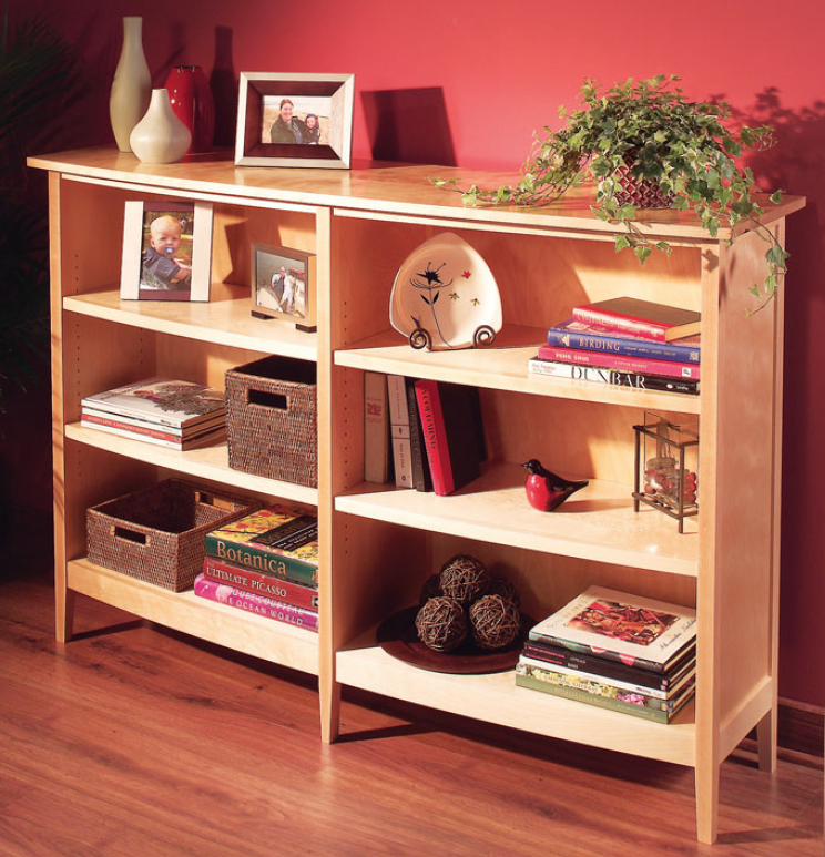 bow front bookcase