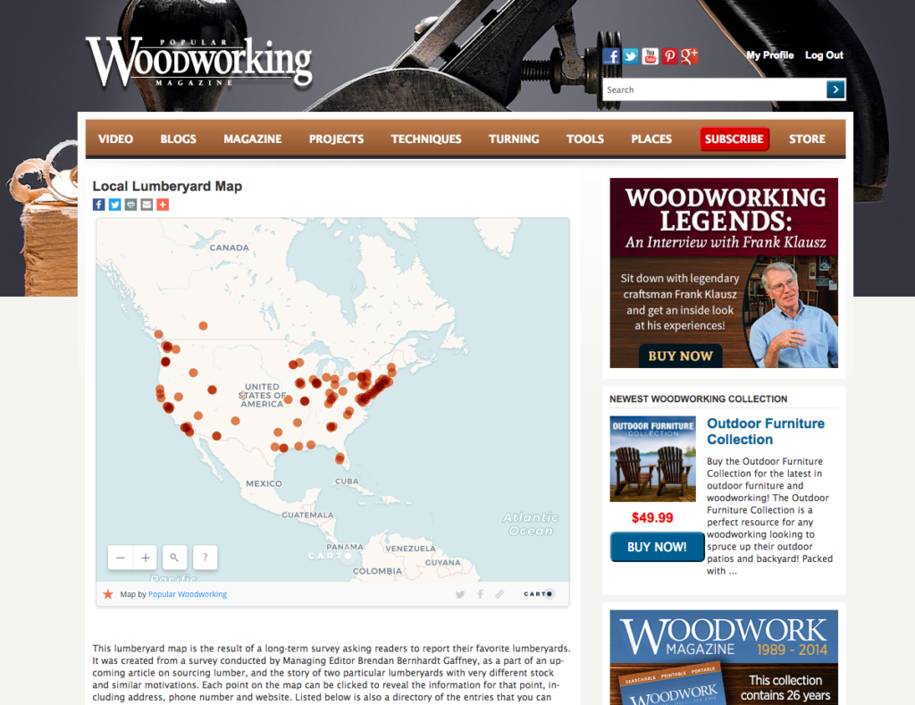 A Lumberyard Map Find a Lumberyard Near You! Popular Woodworking