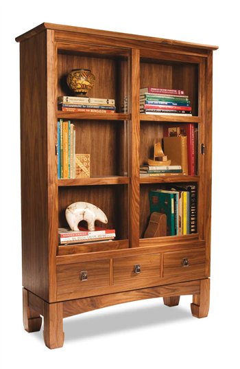 sliding door bookcase - popular woodworking magazine