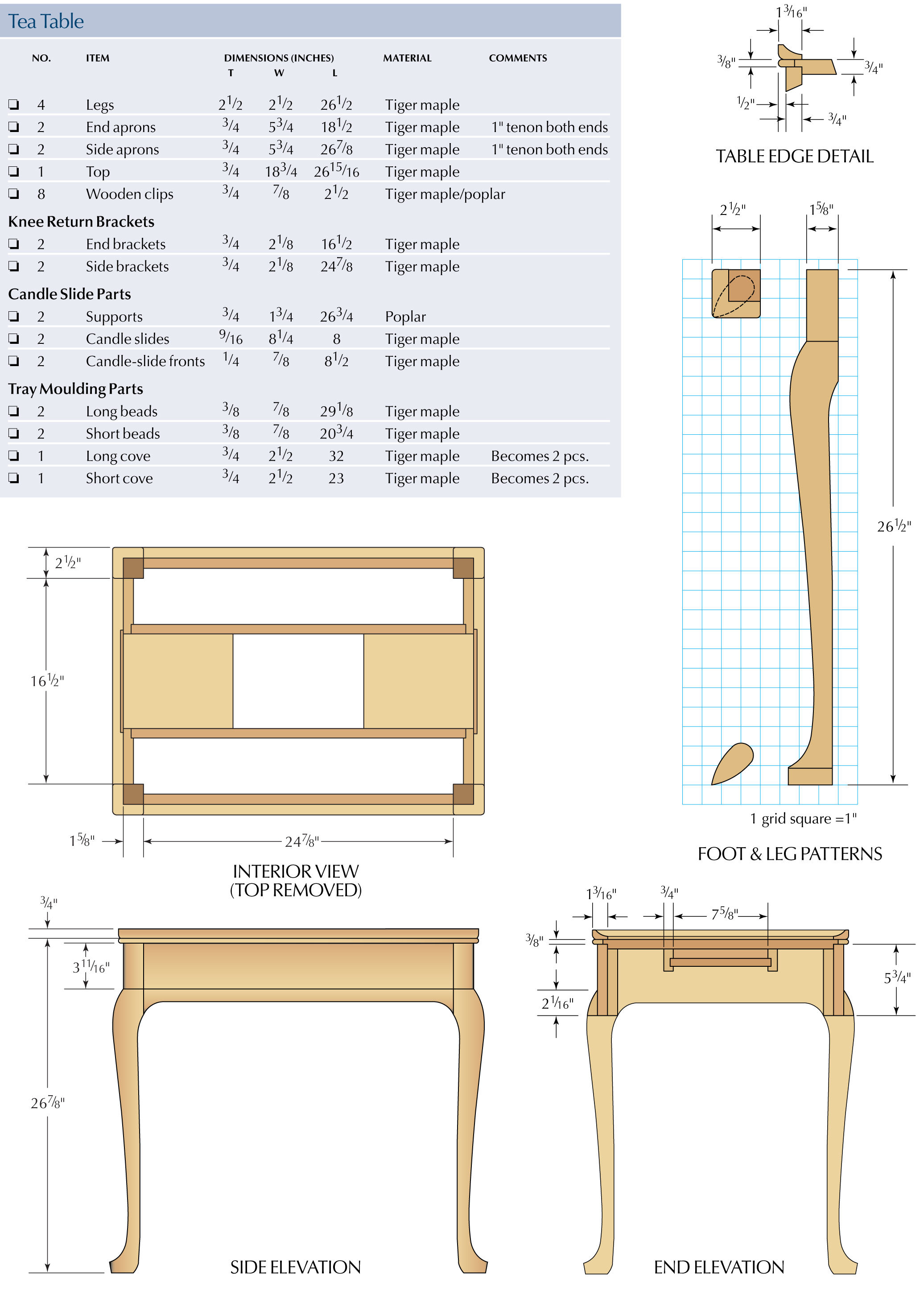 A Tailored Tea Table | Popular Woodworking Magazine