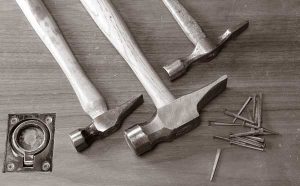 The cross pane on these English hammers allows you to start small brads and tacks without smashing your fingers.