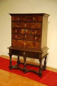 spice chest, walnut, William and Mary