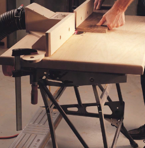 Router table for a Workmate top