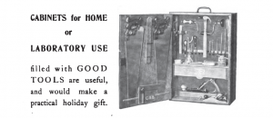 Original advertisement for a Sloyd tool cabinet.