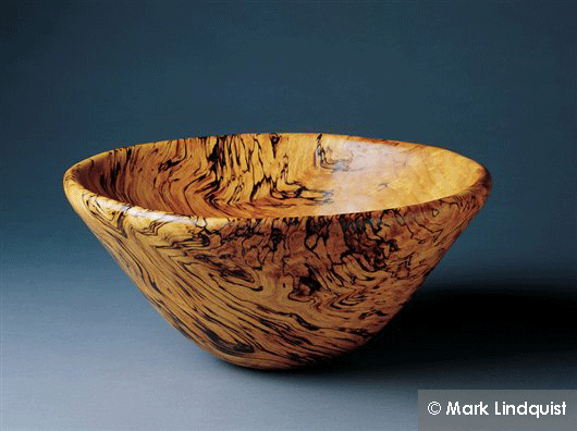 Turned Spalted Yellow Birch Burl Bowl by Mark Lindquist,1987 Collection: The Art Institute of Chicago - Gift of Jane and Arthur Mason Photo: Paul Avis © Mark Lindquist 1987 -All Rights Reserved