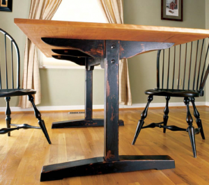 The trestle table is a great woodworking project idea that never gets old (even if you give it an antique finish).